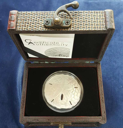 【随心拍&GetCoin】现代金银币拍卖第二十五期 帕劳2017年海胆沙钱仿真超薄大银币