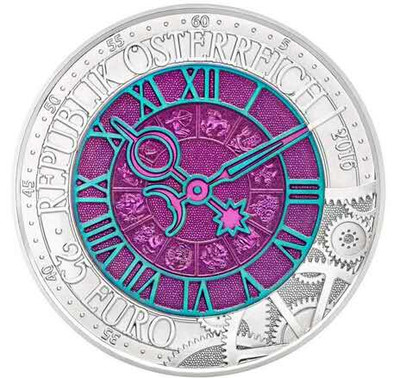 【随心拍&GetCoin】现代金银币拍卖第二十五期 克劳斯获奖币!奥地利2016年时间银铌双金属币