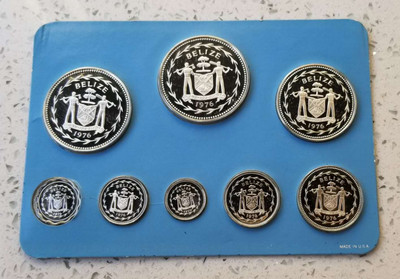【随心拍&GetCoin】现代金银币拍卖第二十五期 伯利兹1976年鸟类动物精制纪念银币8枚