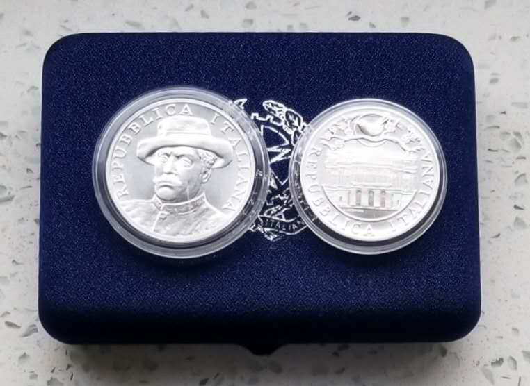 【随心拍&GetCoin】现代金银币拍卖第二十五期 意大利获奖币!意大利2004年普契尼《蝴蝶夫人》纪念银币全套2枚,