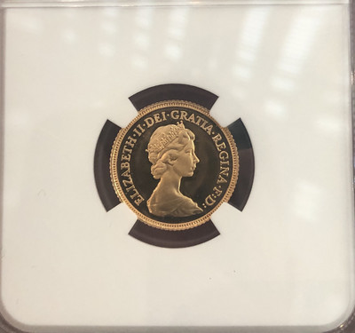 【随心拍&GetCoin】现代金银币拍卖第二十五期 1980英国伊丽莎白二世首年发行精制1/2索维林马剑金币