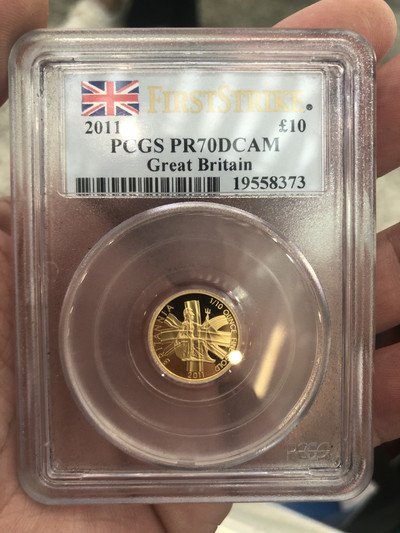 【随心拍&GetCoin】现代金银币拍卖第二十五期 2011年英国不列颠女神10镑金币PCGSPF70DC FR首发