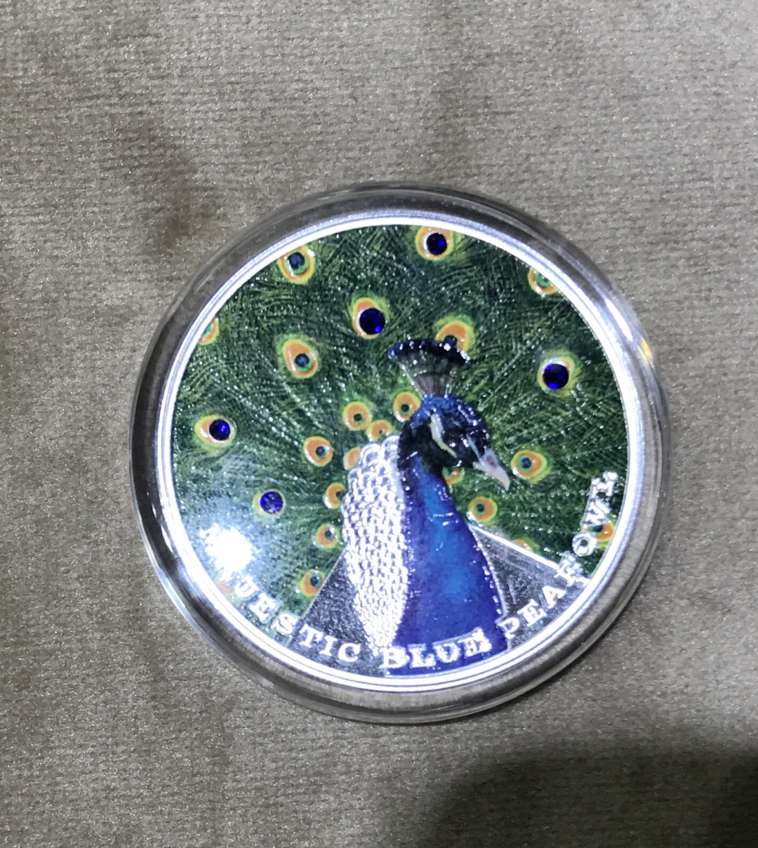 【随心拍&GetCoin】现代金银币拍卖第二十五期 纽埃2019年美丽动物系列孔雀1盎司精制纪念彩银币