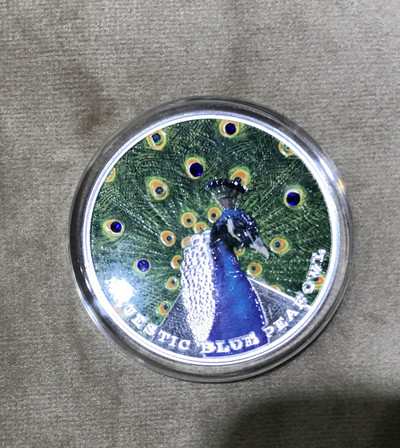 【随心拍&GetCoin】现代金银币拍卖第二十五期 纽埃2019年美丽动物系列孔雀1盎司精制纪念彩银币