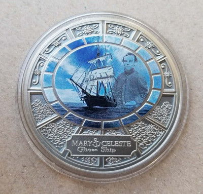 【随心拍&GetCoin】现代金银币拍卖第二十五期 2013年纽埃幽灵船玛丽·赛勒斯特号仿古银币