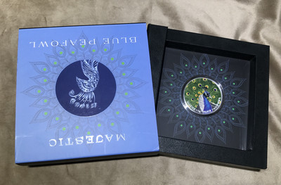 【随心拍&GetCoin】现代金银币拍卖第二十五期 纽埃2019年美丽动物系列孔雀1盎司精制纪念彩银币