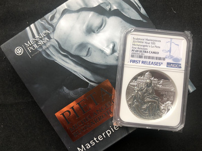 【随心拍&GetCoin】现代金银币拍卖第二十五期 【纽埃】圣母怜子像银币【首期ngc69】