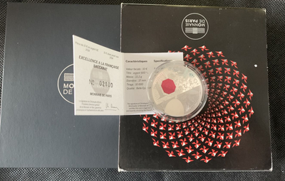 【随心拍&GetCoin】现代金银币拍卖第二十五期 法国2014年法兰西魁宝系列第一枚——巴卡拉水晶银币 获奖币