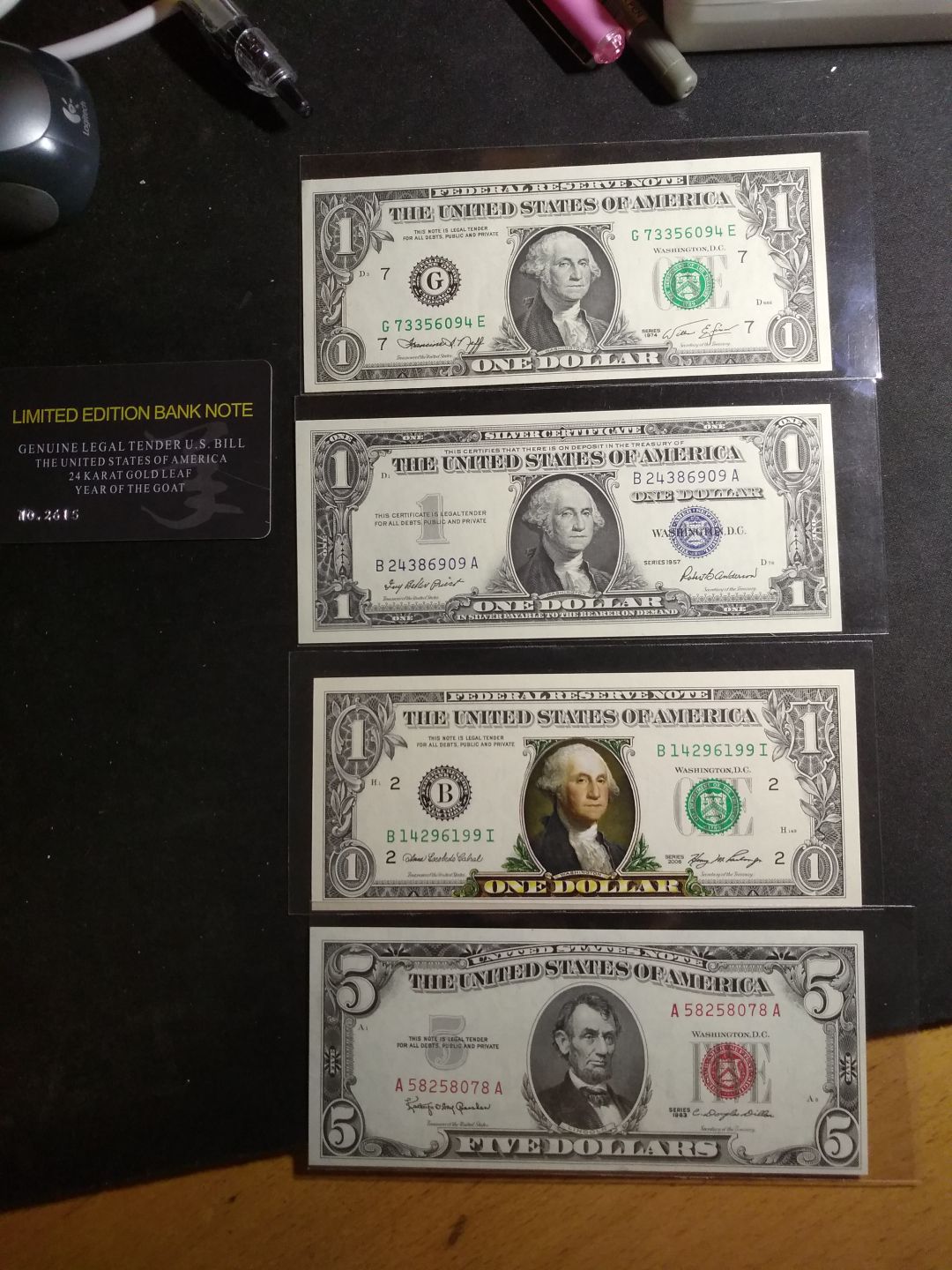 【鲸贝乐淘】千字文·第“露结为霜”号拍卖 【美元】全新美元20美金，2015年羊年纪念，有收藏卡