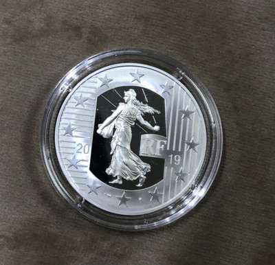 【随心拍&GetCoin】现代金银币拍卖第二十五期 法国2019年货币历史系列拿破仑1法郎精制纪念银币