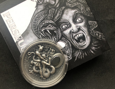 【随心拍&GetCoin】现代金银币拍卖第二十五期 【纽埃】2018高浮雕系列第二枚美杜莎【镶嵌黑曜石】