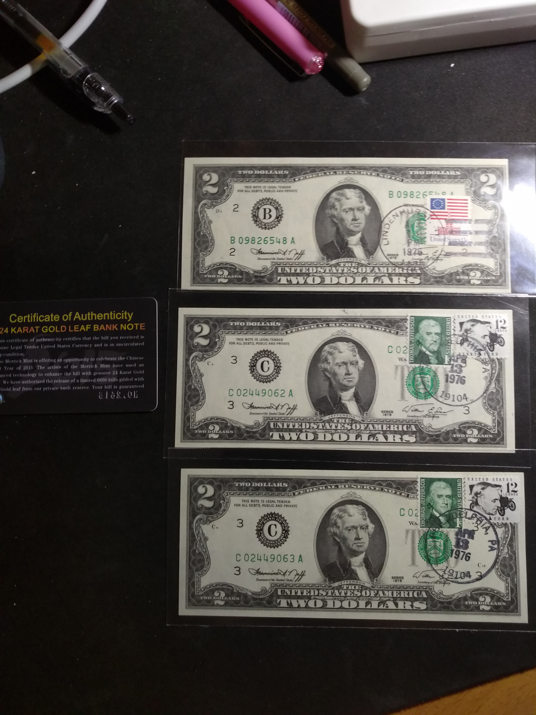 【鲸贝乐淘】千字文·第“露结为霜”号拍卖 【美元】全新美元20美金，2015年羊年纪念，有收藏卡