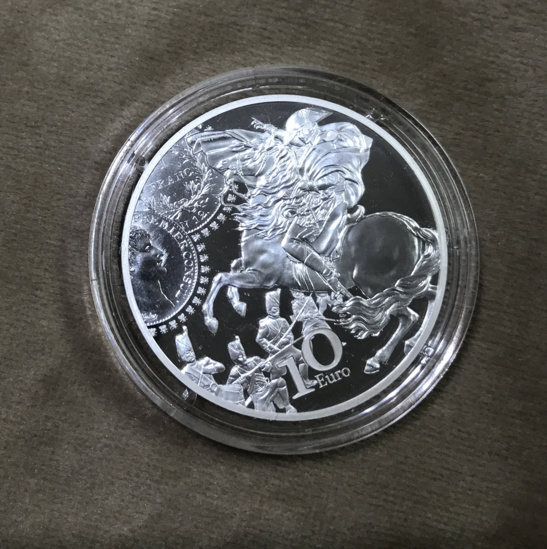【随心拍&GetCoin】现代金银币拍卖第二十五期 法国2019年货币历史系列拿破仑1法郎精制纪念银币
