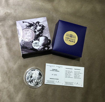 【随心拍&GetCoin】现代金银币拍卖第二十五期 法国2019年货币历史系列拿破仑1法郎精制纪念银币
