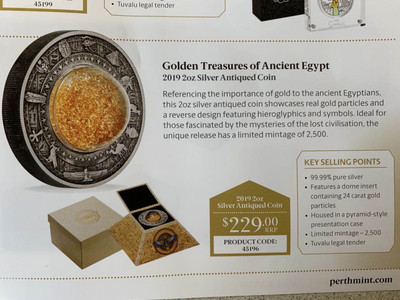 收藏联盟澳洲珀斯造币厂新币预定 - 2盎司24k金沙银币