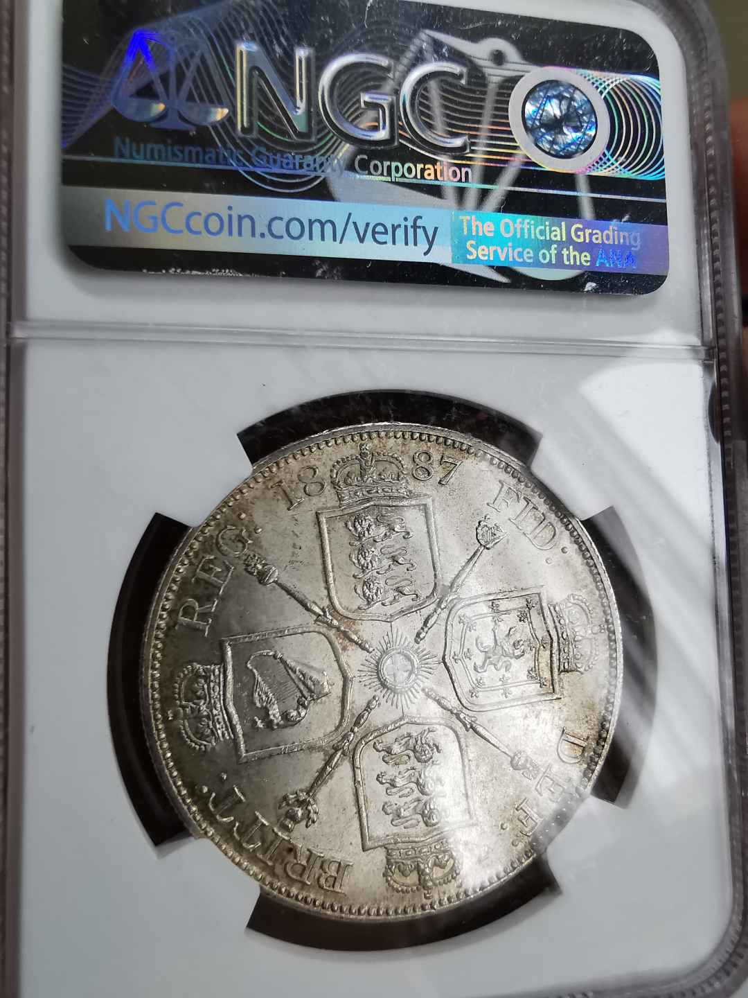 凡希社世界钱币微拍第九十三期 1887英国老维双佛罗林NGC-MS64