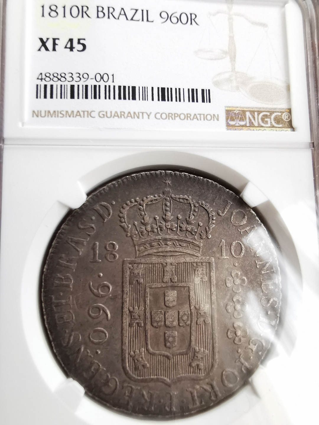 凡希社世界钱币微拍第九十三期 1810R葡属巴西960R大银NGC-XF45