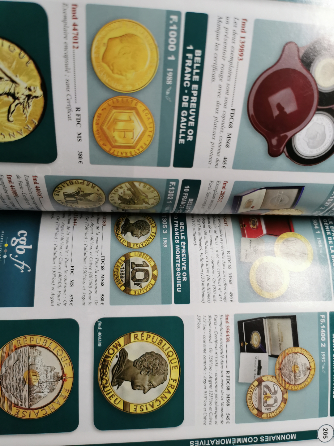 凡希社世界钱币微拍第九十三期 2017法国本土目录近全新