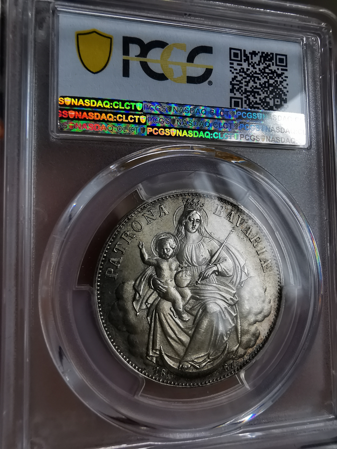 凡希社世界钱币微拍第九十三期 1867巴伐利亚圣母泰勒PCGS-MS62