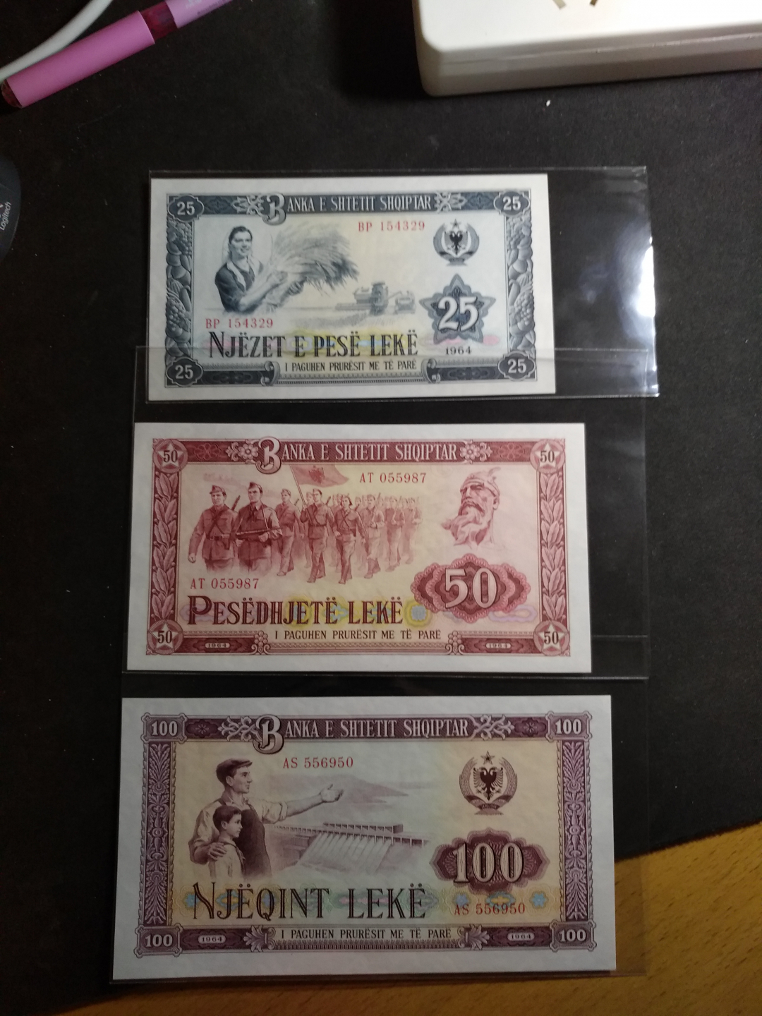 【鲸贝乐淘】千字文·第“金生丽水”号拍卖 【中国代印】1964年阿尔巴尼亚全套，全新全品UNC 