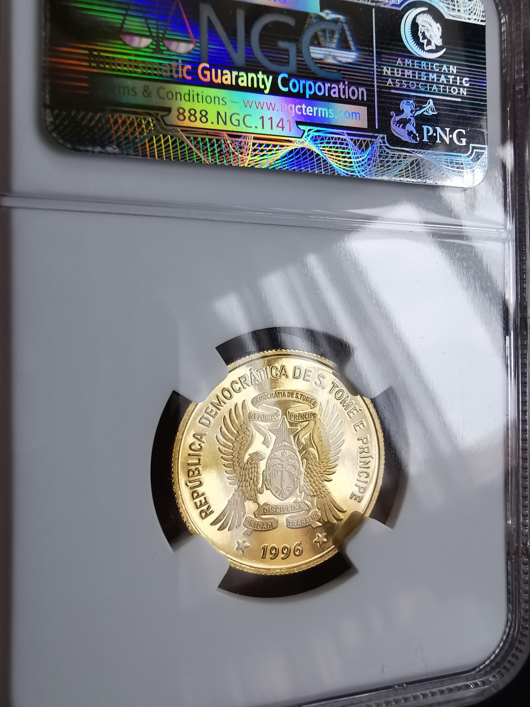 凡希社世界钱币微拍第九十三期 1996圣多美与普林西比弥勒佛2000D金币NGC-PF68UC