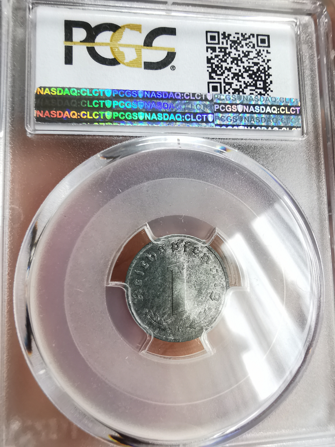 凡希社世界钱币微拍第九十三期 1945盟军占领区1芬尼锌币PCGS-MS63