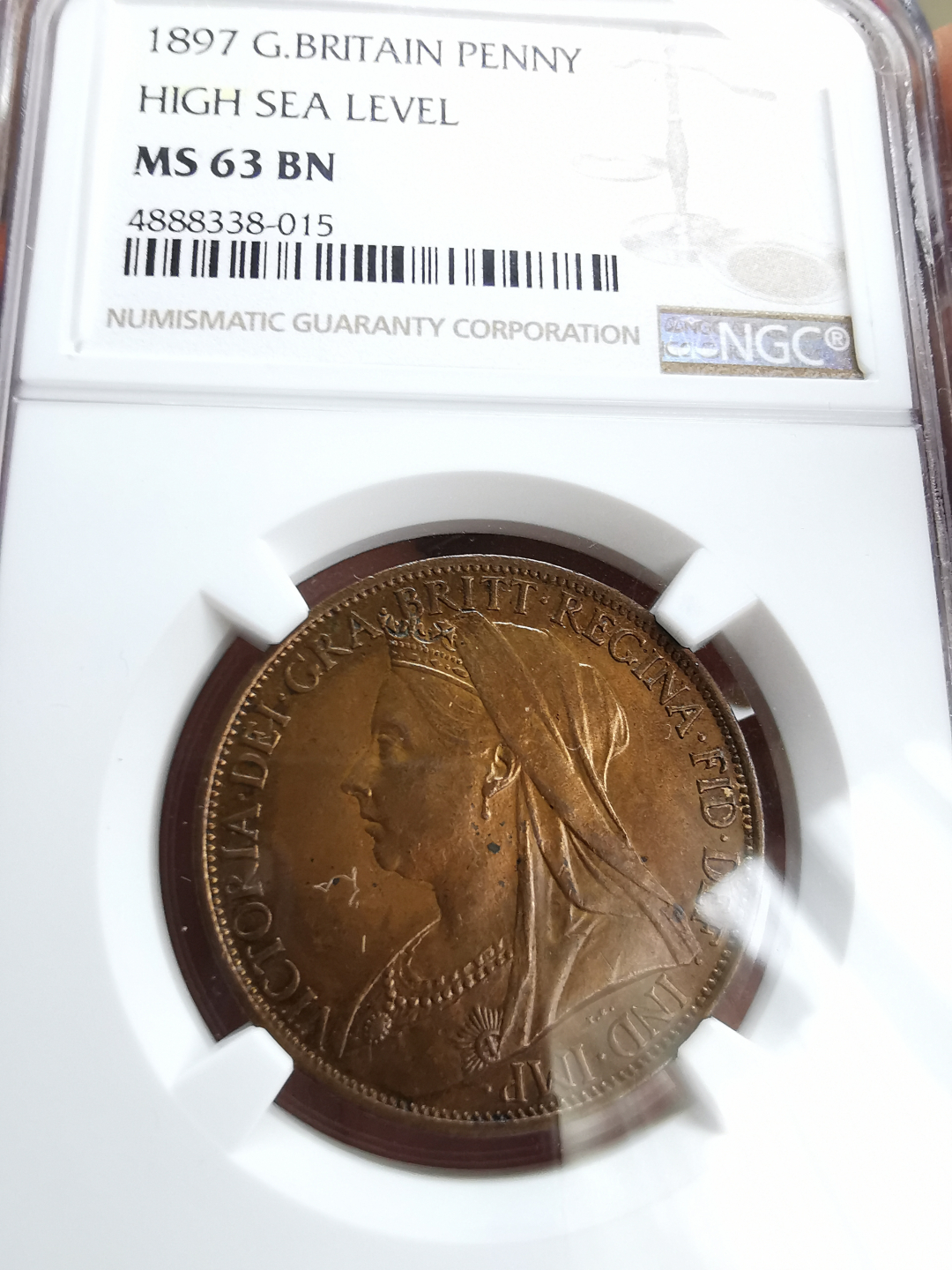凡希社世界钱币微拍第九十三期 1897英国老维便士NGC-MS63HSL