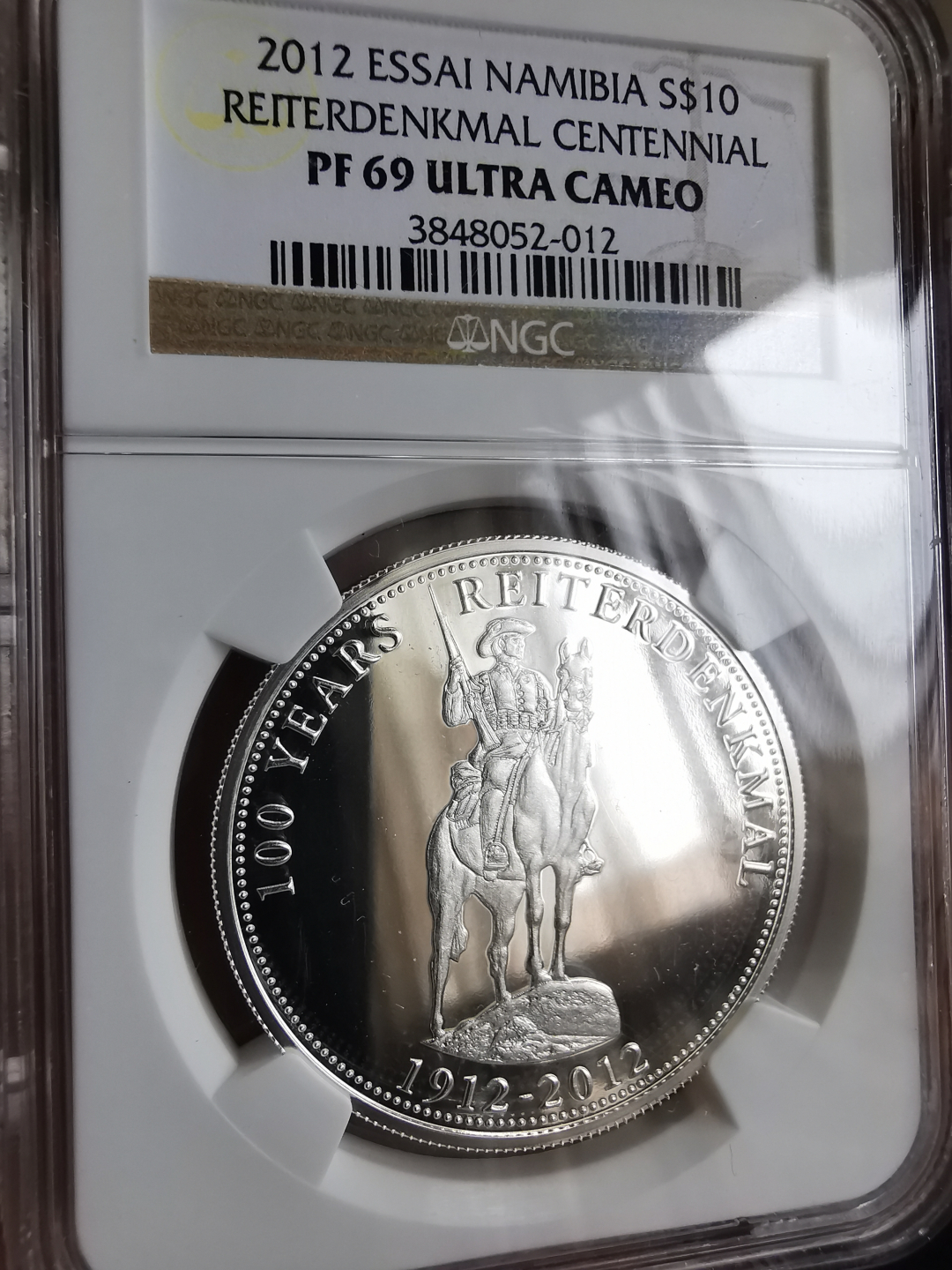 凡希社世界钱币微拍第九十三期 荐！2012纳米比亚10元银样币NGC-PF69UC仅50枚