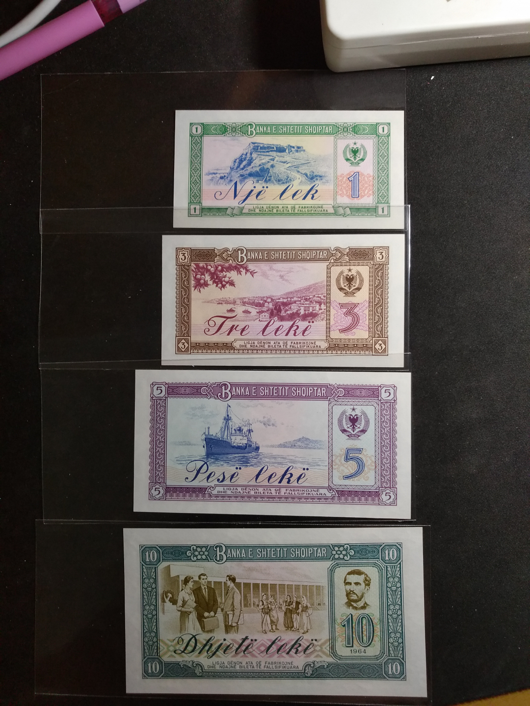 【鲸贝乐淘】千字文·第“金生丽水”号拍卖 【中国代印】1964年阿尔巴尼亚全套，全新全品UNC 