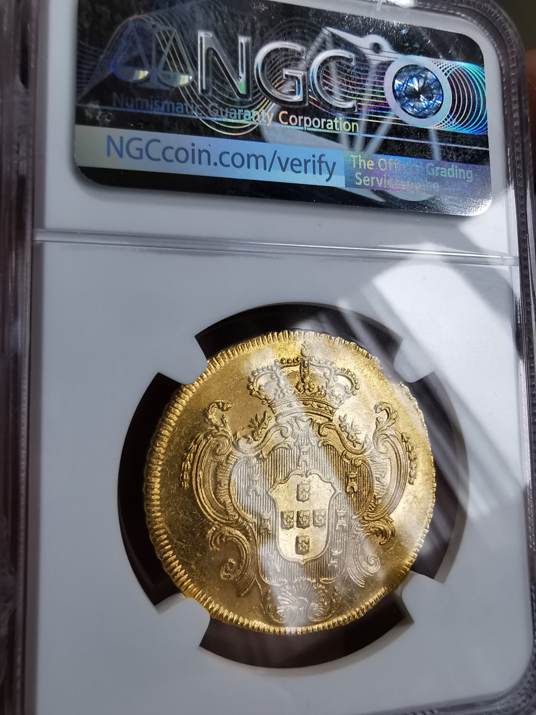 凡希社世界钱币微拍第九十三期 荐！1800R葡属巴西玛丽二世6400R金币NGC-MS61名家旧藏