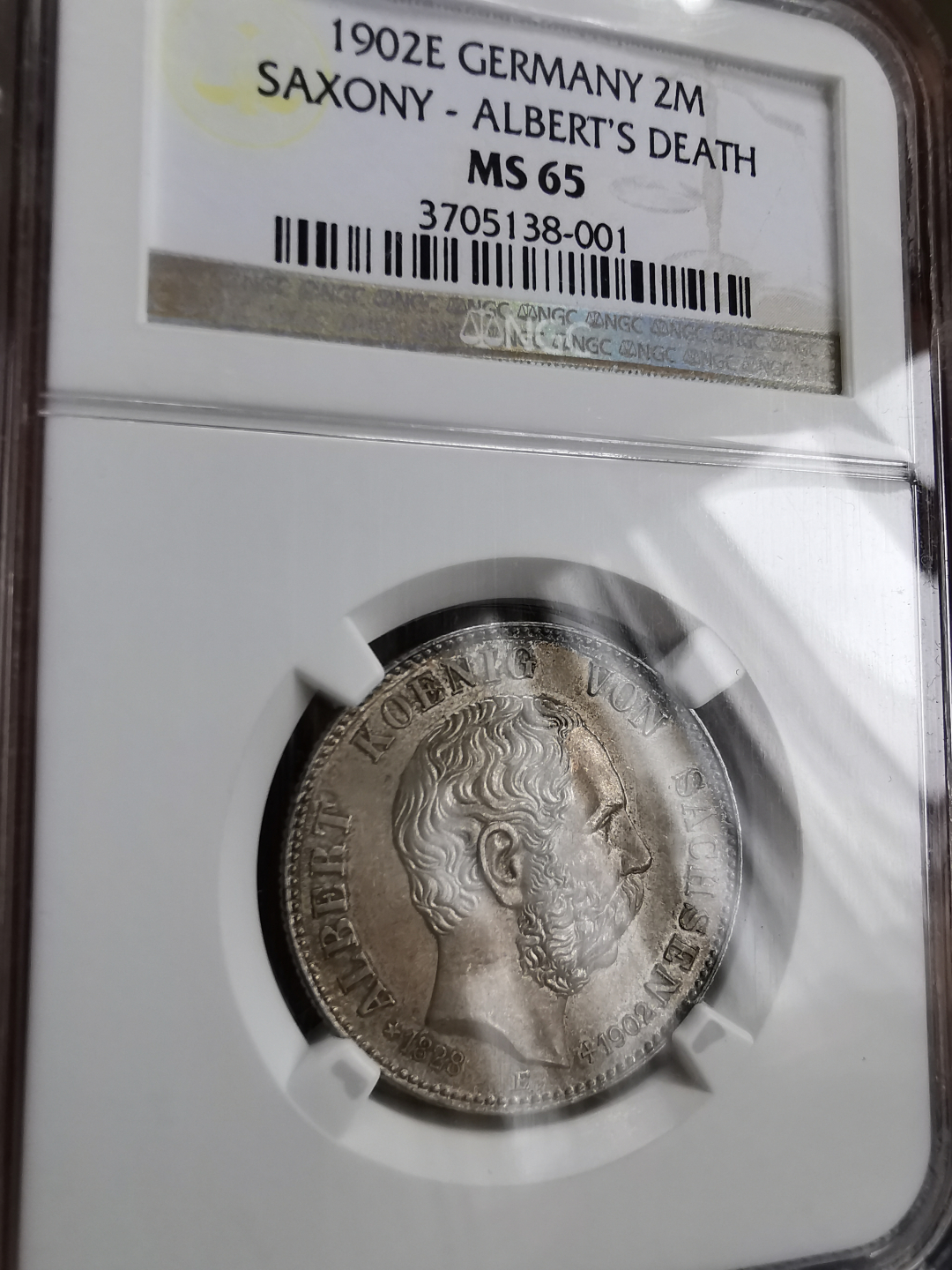 凡希社世界钱币微拍第九十三期 荐！1902E萨克森纪念2马克NGC-MS65