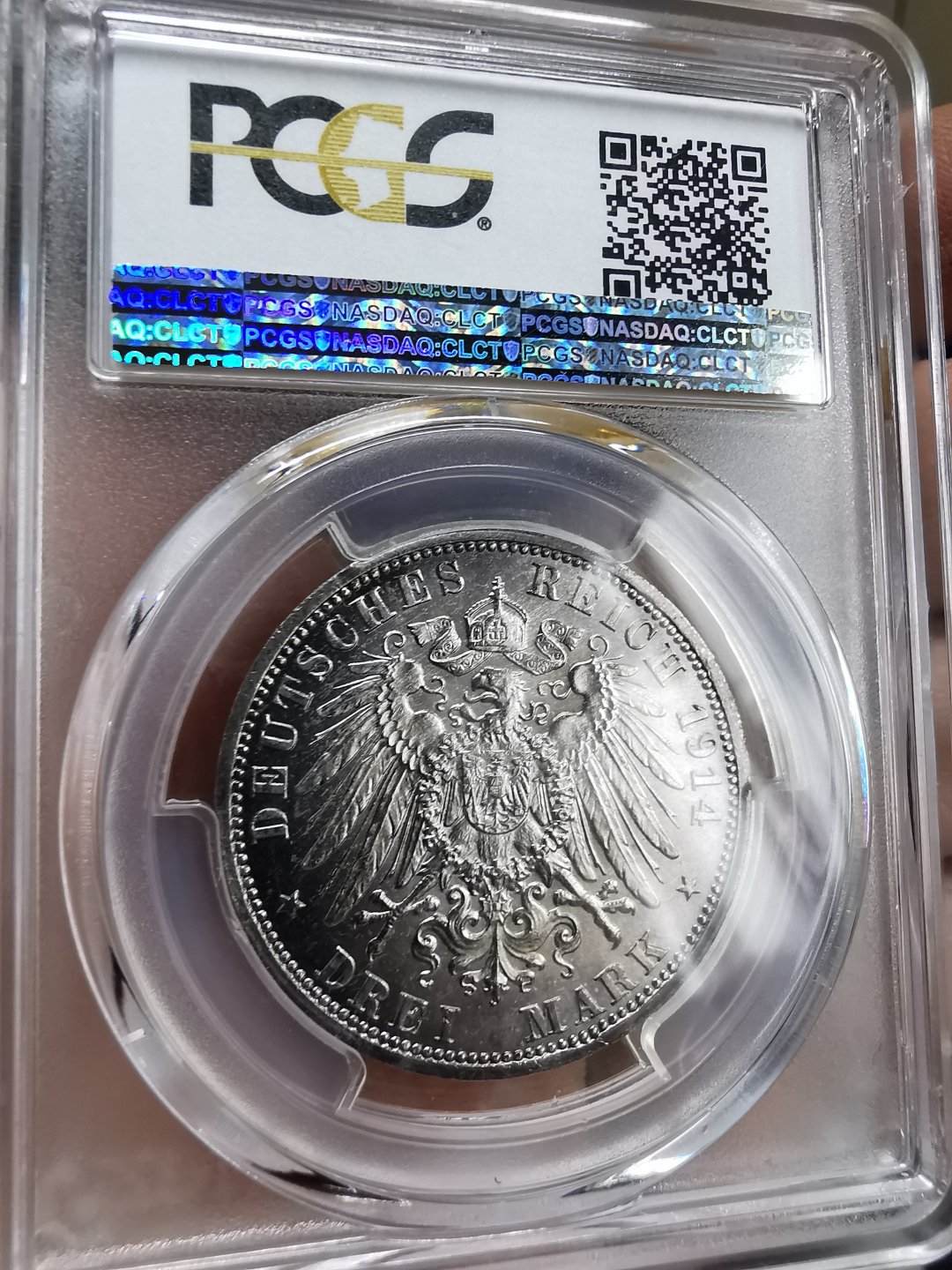 凡希社世界钱币微拍第九十三期 1914A普鲁士威廉二世3马克PCGS-MS65