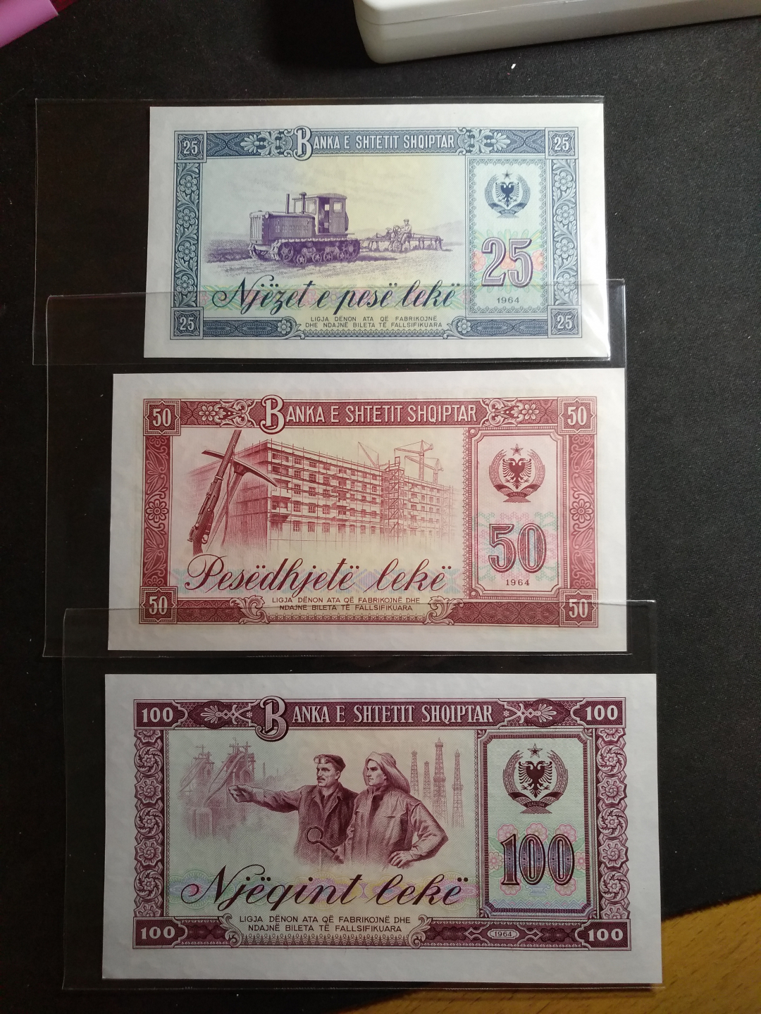 【鲸贝乐淘】千字文·第“金生丽水”号拍卖 【中国代印】1964年阿尔巴尼亚全套，全新全品UNC 