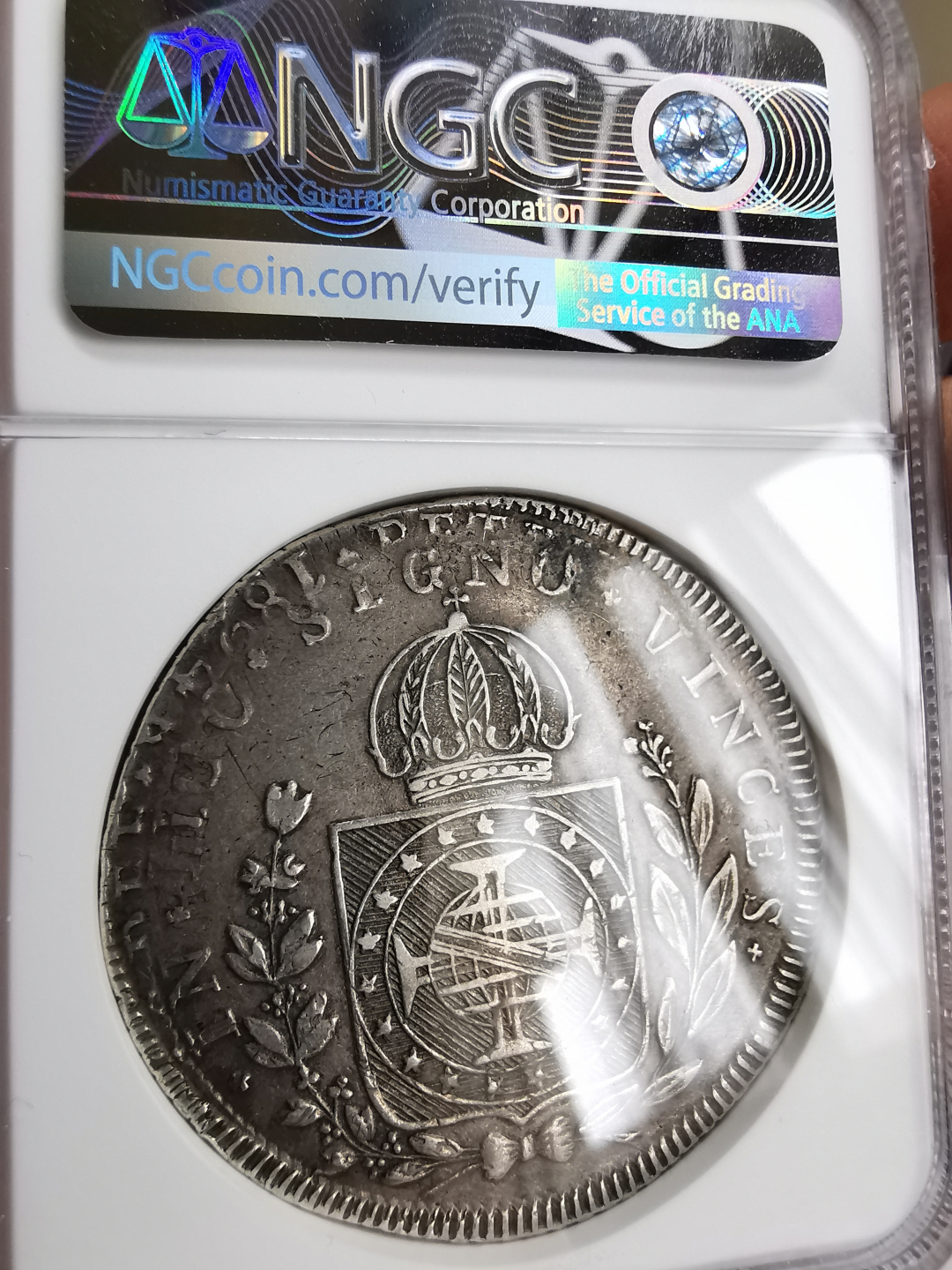 凡希社世界钱币微拍第九十三期 1824R巴西960R大银NGC-XF45复压趣味品