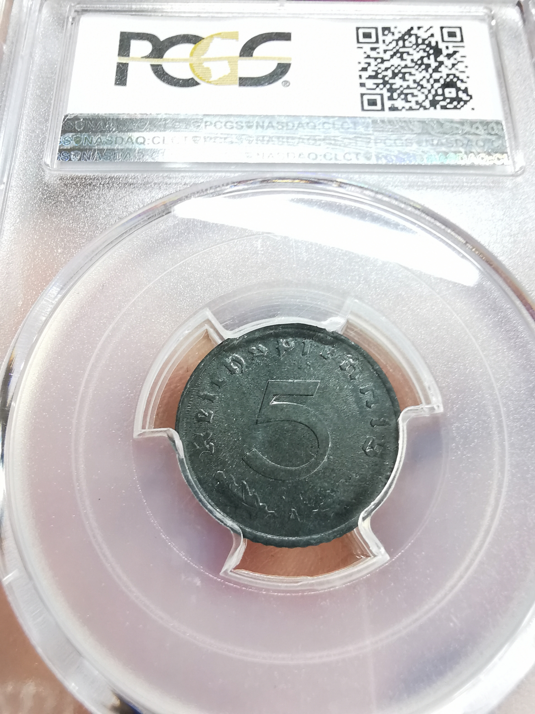 凡希社世界钱币微拍第九十三期 1947A盟军占领区5芬尼PCGS-MS64