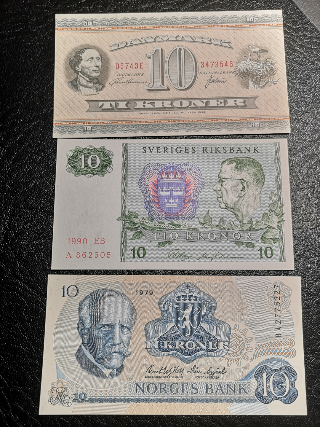 《外钞收藏家》第七十一期拍卖 挪威、瑞典两国三张 精美小面额 全新品相