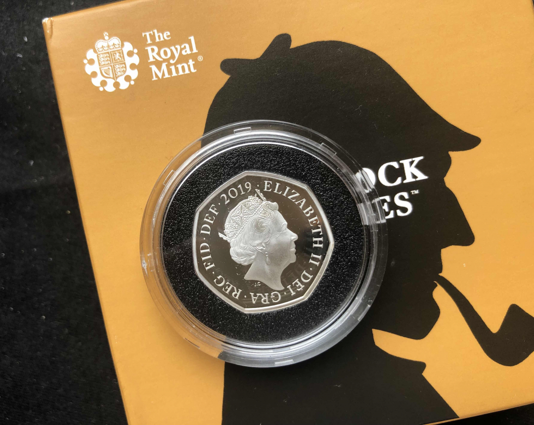 【币观天下】第七十六期拍卖 【英国】2019福尔摩斯银币加厚版