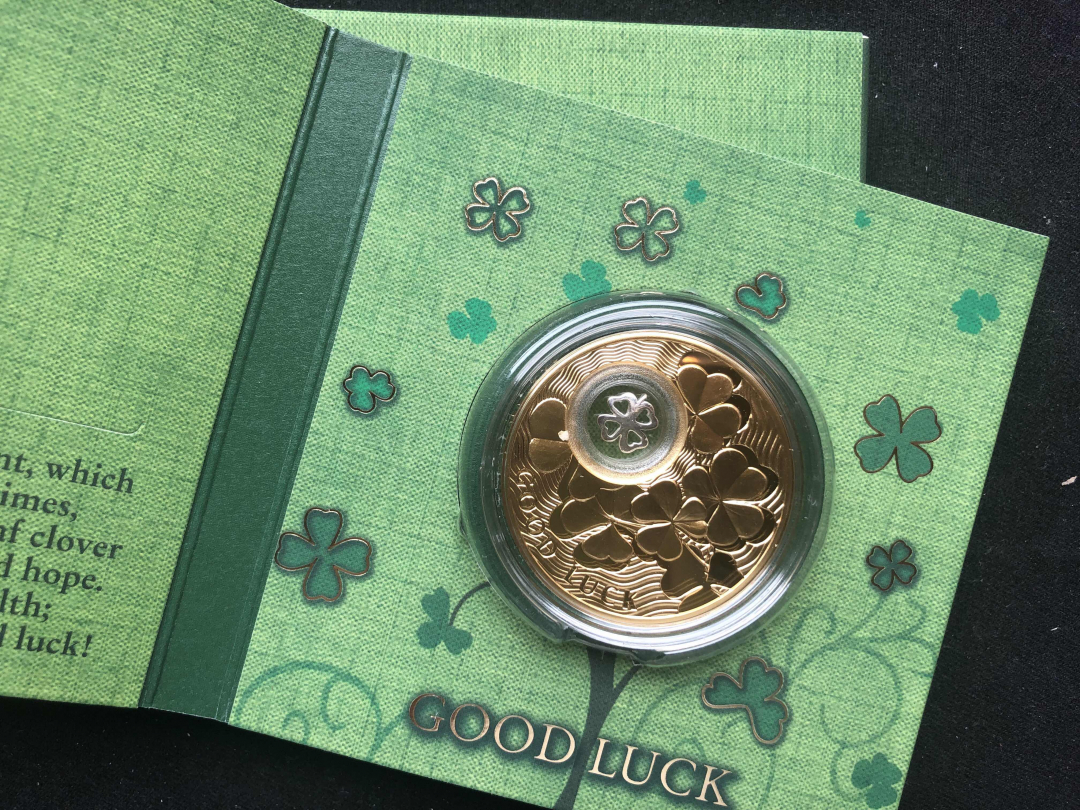 【币观天下】第七十六期拍卖 【纽埃】2013四叶草镀金银币【无证】