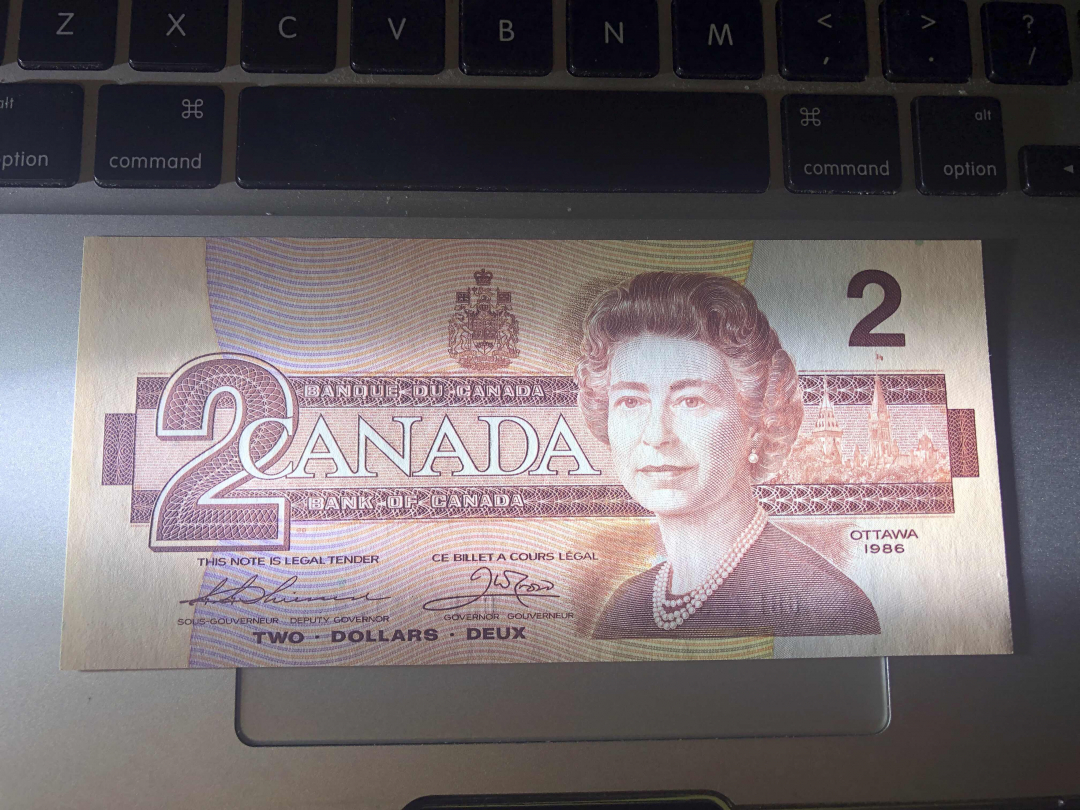 收藏联盟第九十四期拍卖 加拿大鸟版2元 UNC