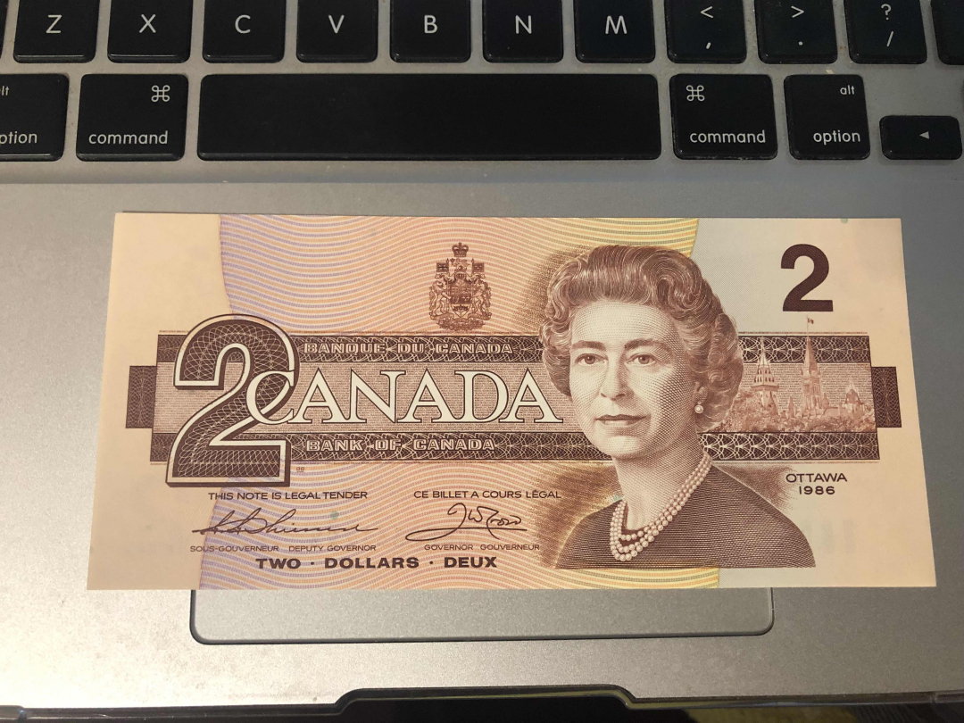 收藏联盟第九十四期拍卖 加拿大鸟版2元 UNC