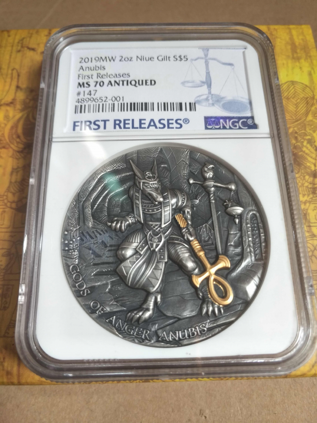 【随心拍&GetCoin】现代金银币拍卖第二十七期 【纽埃】2019年阿努比斯2oz银币