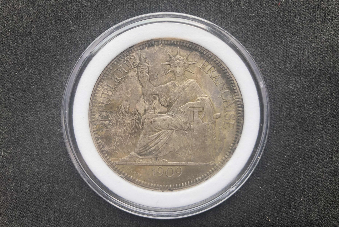 【币观天下】第七十七期拍卖 【法属印度】1909年座洋银币