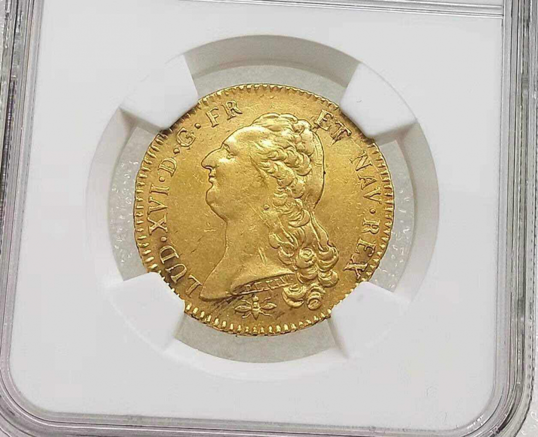 小魏钱币第29期中外金银币专场 NGC AU55法国路易十六世1786-D 年2路易金金币 15.3克 917金 少见版本