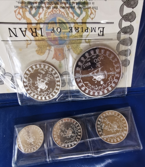 凡希社世界钱币微拍第九十五期 荐！1971伊朗波斯2500年文明历史PS精铸大钱包品佳！