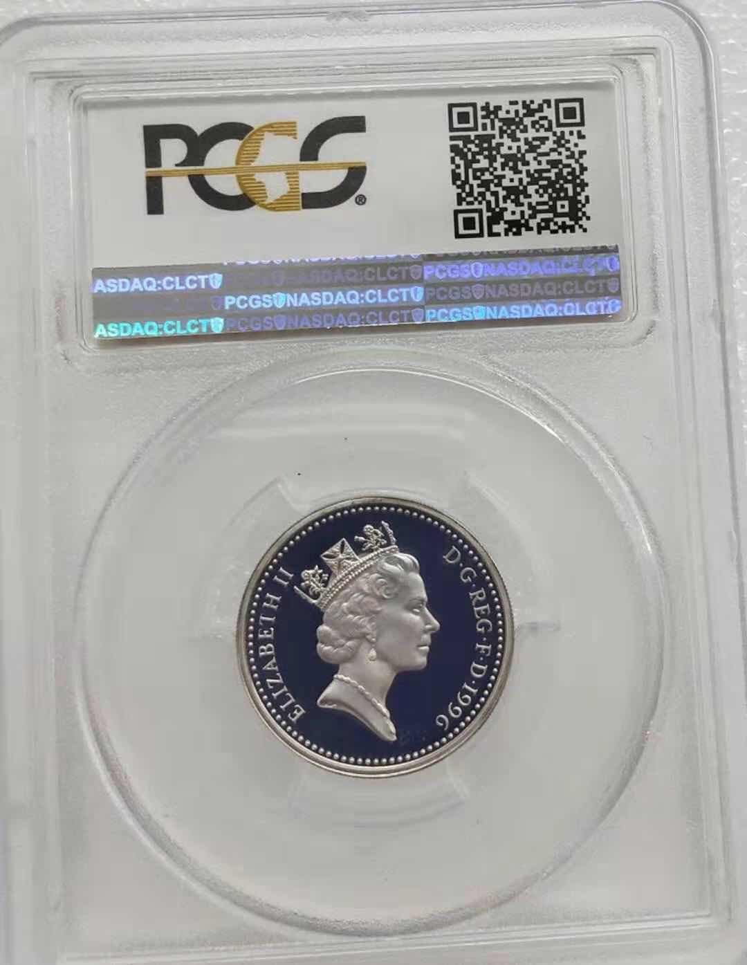 小魏钱币第29期中外金银币专场 PCGS PR69 68英国1镑精制银币3枚 1984，1985，1996年 加厚1镑银币3枚 加厚盒，每一枚重19克925银 共57克银