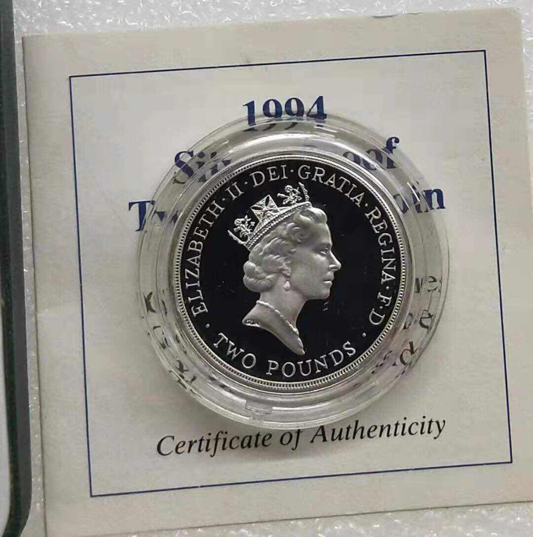 小魏钱币第29期中外金银币专场 英国1994 英格兰银行300年精制纪念银币原盒 证全