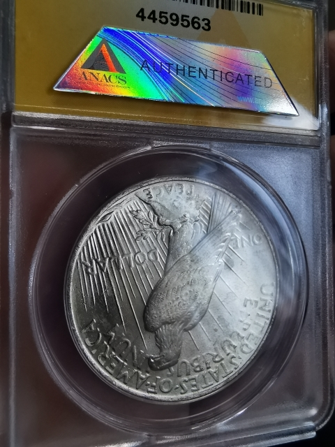 凡希社世界钱币微拍第九十五期 1922美国和平鹰DOLLAR ANACS-MS64