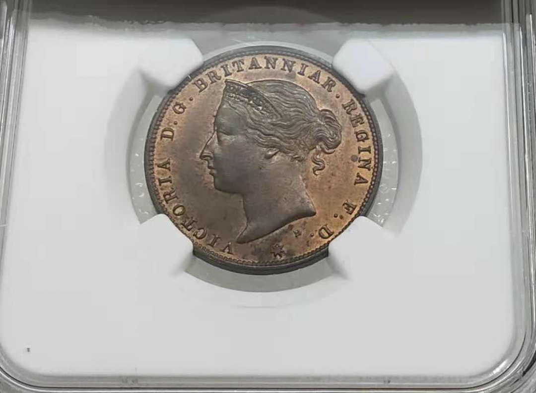 小魏钱币第29期中外金银币专场 NGC MS64 RB 泽西1877-H年1/24先UNC好品相