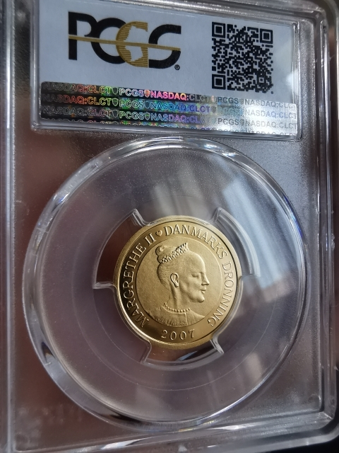 凡希社世界钱币微拍第九十五期 荐！2007丹麦北极熊1000克朗金币PCGS-PF69DCAM获奖币！