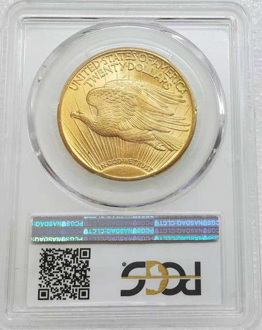 小魏钱币第29期中外金银币专场  PCGS MS64 美国1925年自由女神20元好品相大金币 33.43克 900金 少见年份